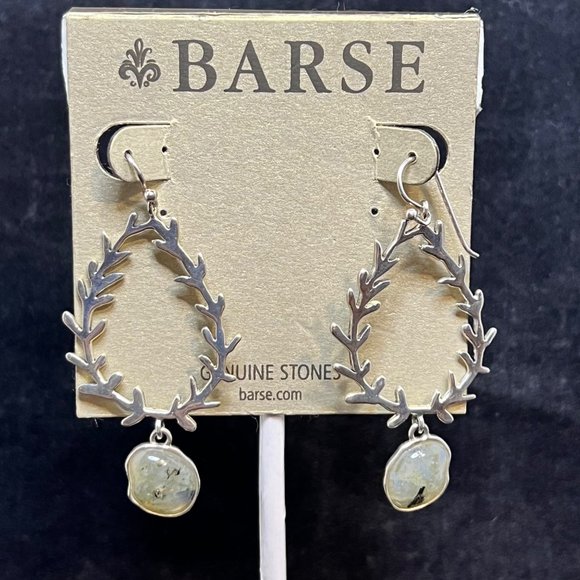 Barse Sterling Silver Genuine Stones Pierced Dangle Earrings (3647) - Picture 1 of 6
